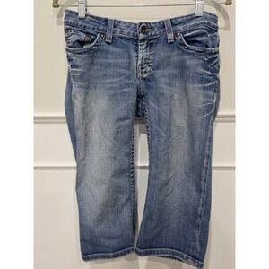 BKE Starlite Capri Jeans Womens 28 Medium Wash Low Rise Cropped Denim